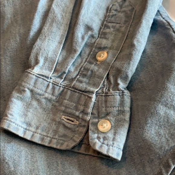 Boys light denim button up long sleeve shirt - Picture 4 of 4